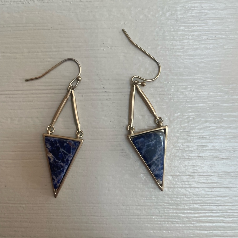 Boho lapis-like earrings
